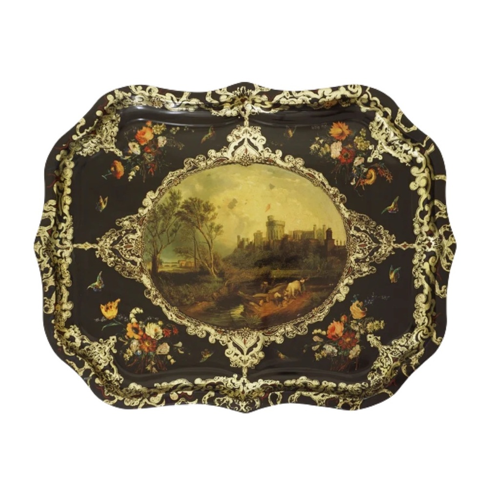 English Windsor Castle Large Metal Tray